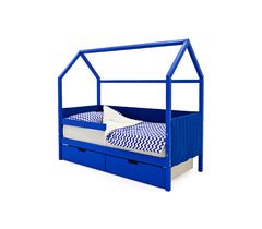 Кровать-домик мягкий «Svogen синий»