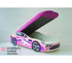Детская кровать-машина «Бондмобиль розовый»