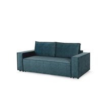 Прямой диван "Тулон" (вариант 2) еврокнижка синий