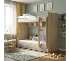 Колибри лофт Кровать двухярусная