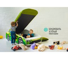 Детская кровать-машина «Бондмобиль зеленый»