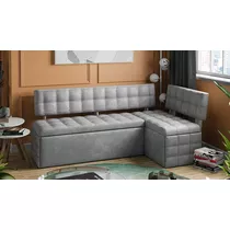 Кухонный диван угловой со спальным местом Манчестер Исп. 2  Gretta Light grey