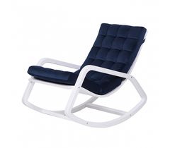 Современное кресло-качалка Онтарио 1086 синее
