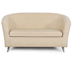 Прямой диван "Бренд" (вариант 1) искусственная кожа бежевый