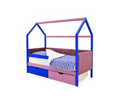 Кровать-домик мягкий «Svogen синий-лаванда»