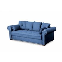 Цезарь диван-кровать (вариант 3) прямой еврокнижка, синий