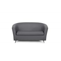 Прямой диван "Бренд" (вариант 2) серый в офис
