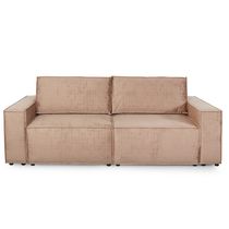 Прямой диван "Тулон 2" тик-так коричневый (вариант 3)