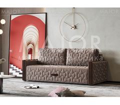 Прямой диван Оскар-2А тик-так в гостиную коричневый
