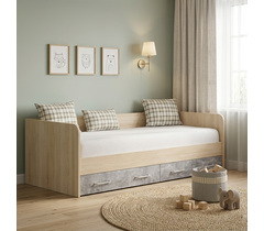 Колибри лофт Кровать с ящиками