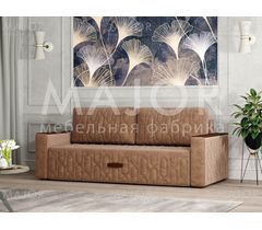Прямой диван Оскар-4Б тик-так коричневый